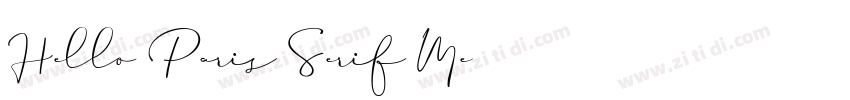 Hello Paris Serif Me字体转换